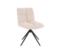 HOME DELUXE Lot de 2 chaises de salle à manger NODA (Velours côtelé crème)