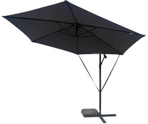 HOME DELUXE Parasol déporté avec housse SOLANA - Anthracite | Parasol déporté, parasol avec manivelle, parasol inclinable,