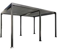 HOME DELUXE - Pavillon à lamelles - CANNES, dimensions : 400 x 303 x 223 cm, manivelle incluse, structure : aluminium I Toit de terrasse Pergola Protection solaire