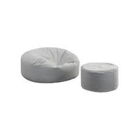 Home deluxe pouf d'extérieur Cloud + tabouret - gris clair