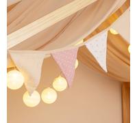 HOME DELUXE - Rideau de lit enfant en deux parties VELO - couleur : crème, 120 x 370 cm, opaque I Rideau de lit ciel de lit