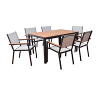 Home deluxe Salon de jardin 6 places - Gris anthracite