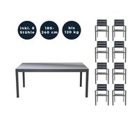 Home deluxe salon de jardin aluminium - Anthracite
