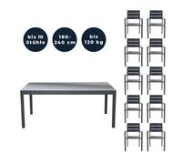 Home deluxe salon de jardin aluminium - Anthracite