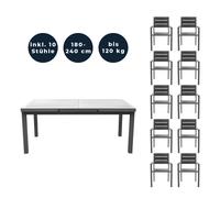 Home deluxe salon de jardin aluminium - Anthracite