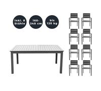 Home deluxe salon de jardin aluminium - Anthracite