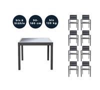 Home deluxe Salon de jardin aluminium - Anthracite