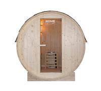 Home Deluxe - Sauna extérieur en tonneau Lahti M - Dimensions : L x P x H : env. 185 cm x 120 cm x 185 cm, Bois : épicéa - poêle et Accessoires de Sauna Inclus I Sauna de Jardin, Sauna extérieur,