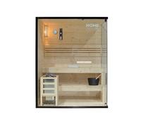 Home Deluxe - Sauna traditionnel - Shadow L - 150 x 120 x 190 cm - pour 3 personnes - bois d'épicéa de haute qualité, poêle de sauna et accessoires de sauna inclus I Sauna à vapeur Sauna à infusion