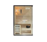 Home Deluxe - Sauna traditionnel - Shadow M - 120 x 120 x 190 cm - pour 2 personnes - bois d'épicéa de haute qualité, poêle de sauna et accessoires de sauna inclus I Sauna à vapeur Sauna à infusion