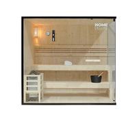 Home Deluxe - Sauna traditionnel - Shadow XL - 200 x 150 x 190 cm - pour 5 personnes - bois d'épicéa de haute qualité, poêle de sauna et accessoires de sauna inclus I Sauna à vapeur Sauna à infusion