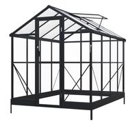 Home Deluxe Serre ALBORA - Noir, Aluminium/Polycarbonate | Avec fondation, 90% de transmission de la lumière