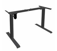 Home Deluxe - Structure de bureau AXION - Couleur : noir - Dimensions : 150 x 125 x 70 cm - Acier au carbone - Avec prise USB et sac de rangement - Cadre de table électrique réglable en hauteur