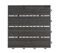 Home Deluxe WPC Carreaux de bois BAVARA Anthracite 6m² Anthracite