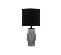 Home Deluxe YUKI Grande lampe de table en verre, gris fumé, grande lampe de table, lampe en verre, lampe de table design