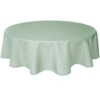 Home Direct Nappe de qualité Lourde, Facile d'entretien, Ronde 180 cm Uni Vert Sauge