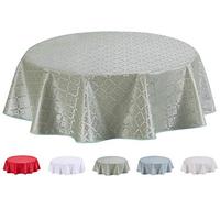 Home Direct Nappe en Relief Toile cirée PVC Ronde 155 cm Vert Sauge