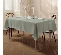 Home Direct Nappe Polyester Facile d'entretien Rectangulaire 150 x 250 cm Uni Vert Sauge