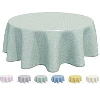 Home Direct Nappe Toile cirée PVC Ronde 160 cm Vert Sauge