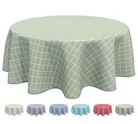 Home Direct Nappe Toile cirée PVC Ronde 160 cm Vert Sauge