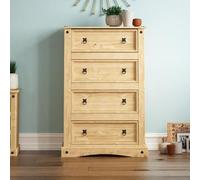 Home Discount Commode à 4 tiroirs Corona, Vert Sapin