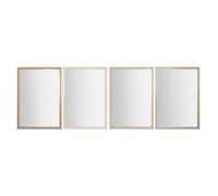 Home ESPRIT Lot de 4 miroirs muraux en polystyrène Blanc/Marron/Beige/Gris 66 x 2 x 92 cm