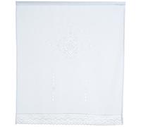 Home Fashion 023/715-0105 100 x 0090 cm Cafe Maison Passants en Voile imprimé, Plastique, Blanc, 100 x 90 cm