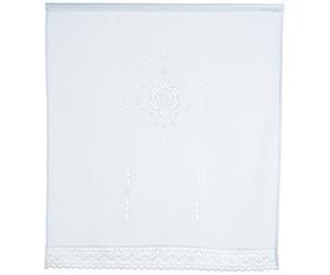 Home Fashion 023/715-0105 100 x 0090 cm Cafe Maison Passants en Voile imprimé, Plastique, Blanc, 100 x 90 cm