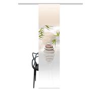 Home Fashion 87406-711 Benessa Rideau Coulissant imprimé avec Panneau et Rail de Serrage Orange 245 x 60 cm