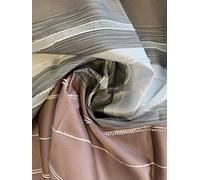 Home Fashion Anouk 85145 Rideau en Tissu décoratif à Rayures Horizontales avec Franges Rose 225 x 140 cm