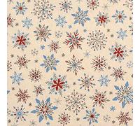 Home Fashion Lot de 20 serviettes en papier recyclé pour l'hiver - Motif flocons de neige fins - Rouge/bleu - Décoration de table - Serviettes en papier respectueuses de l'environnement - Conviennent
