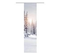 Home Fashion Rideau Coulissant en Forme de Soleil d'hiver, Blanc, 245 x 60 cm