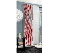 Home Fashion Rideau Coulissant Shanon, Polyester, Rouge, 245 x 60 cm