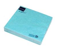 Home Fashion Serviette à déjeuner Couleurs Modernes Aqua 33 x 33 cm Bleu Taille Unique