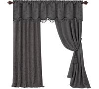 Home Fashions 26865901085 Rideau De Fenêtre Occultant Écoénergétique Avec Passe-Tringle, Panneau Tissé Jacquard Royal, 132,1[RO1080]