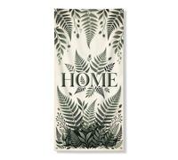 Home Greenery Bannière décorative vintage avec fougères botaniques pour porte d'entrée, intérieur et extérieur - Toile de fond à suspendre - Fournitures de festival - 91,4 x 183 cm