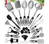 Home Hero Set Ustensiles de Cuisine Anti Adhésif Résistant (Ustensiles en inox, 40 pièces)