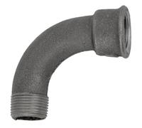 Home Invasion - Coude courbe 90° - Fonte Noire - M/F - Fileté - 1/2'' - 15x21 mm