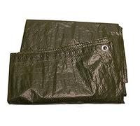 HOME It® Bâche Verte 1,7 × 2,0 m | Surface 3,4 m² | Couverture Ultra-légère 50 g/m² avec œillets renforcés | Toile étanche résistante au Vent | Usage extérieur : terrasse abri matériel véhicule