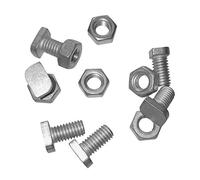 HOME It® Boulons pour serre M5x12 en aluminium avec écrous M5 - Kit de fixation pour assemblage de profils de serre - 24 pièces