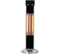 Home It® Chauffage de terrasse infrarouge sur pied 2000W - Tube carbone - Étanche IP34 - Noir/Aluminium