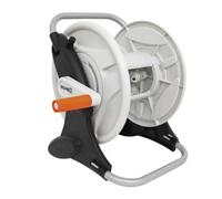 HOME It® Enrouleur de tuyau d'arrosage, 1/2", 45 m, noir/orange/blanc, pour ranger le tuyau d'arrosage