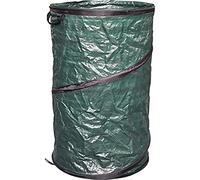 HOME It® Sac pop-up déchets de jardin 135 L - Auto-déployant & pliable - PE 90 g/m² - 48 x 75 cm - 2 poignées haut + 1 poignée bas - Vert foncé