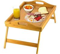 home-it Table Pliante de Plateau de lit, et Le Plateau de Petit-déjeuner Bamboo Table de lit