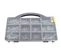 HOME It Work® Assortiment de 670 vis à bois avec entraînement Torx T10/T15/T20/T25, tête fraisée, 10 tailles, coffret de rangement