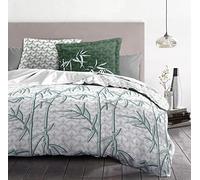 Home Linge Passion | Housse de Couette - 3 Pièces | 100% Coton - 57 Fils | 2 Personnes - 220x240 cm | ONDINA Blanc Bleu