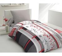HOME LINGE PASSION - Parure de Couette 140x200 cm - Housse imprimée + taie - Douce, légère et Facile d'entretien - Motifs Shizuoka