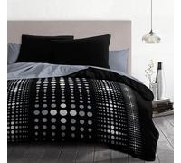 Home Linge Passion -Parure de Couette 220x240 cm - Housse imprimée + taie - Douce, légère et Facile d'entretien - Motifs Modernes - Steevy