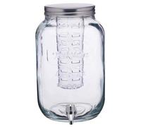 Home Made Water Jar avec robinet et infuseur d'eau, verre, transparent, 7,5 litres