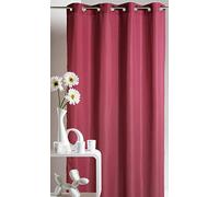Home Maison HM6920117 Rideau ameublement uni Microfibre Bordeaux 250 x 135 cm